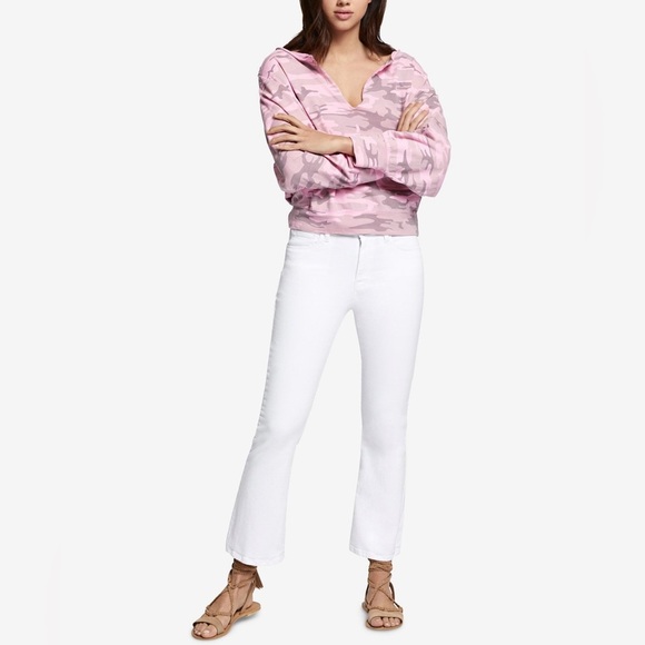 SANCTUARY Denim Robbie Cropped Flare Jeans White Women Size 25 $169 MSRP NWT - Picture 2 of 16